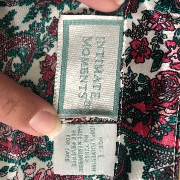 Intimate Moments Paisley Button Down Sleep Shirt - Picture 6 of 6